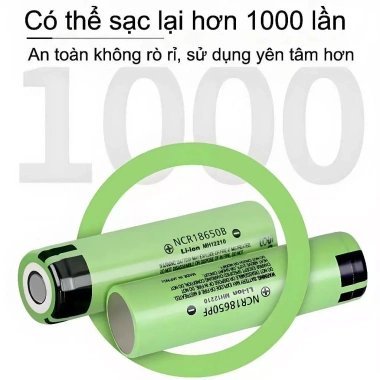 Panasonic 18.650 3.400mAh 3.6V Pin sạc Li-ion chính hãng, Nhật Bản, Giá 160.000₫