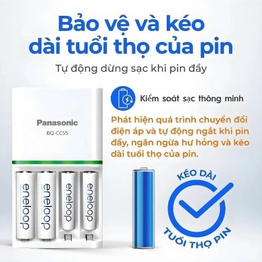 Panasonic Eneloop Pro MADE IN JAPAN Pin sạc AA 2.550mAh/AAA 900mAh + Bộ sạc BQ-CC51 - 145.000₫ 2 Panasonic Eneloop Pro MADE IN JAPAN Pin sạc AA 2.550mAh/AAA 900mAh + Bộ sạc BQ-CC51 - 145.000₫ 2