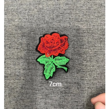 Patch hoa hồng 7cm siêu đẹp - ủi nhiệt nhanh, giá chỉ 5.800₫ giảm từ 6.960₫