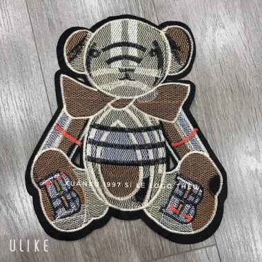 Patch thêu gấu Teddy 22x20cm sticker logo ủi nhiệt bền đẹp giảm giá 28.500đ