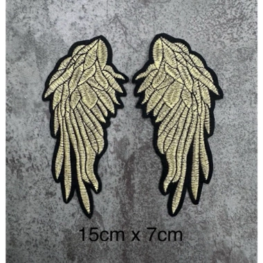 Patch vải ủi nhiệt đôi cánh thêu đính to đẹp - Miếng vá áo, sticker, logo thêu 19k