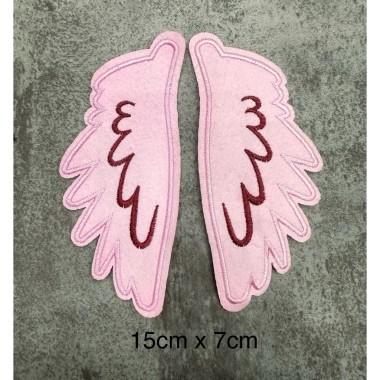 Patch vải ủi nhiệt đôi cánh thêu đính to đẹp - Miếng vá áo, sticker, logo thêu 19k