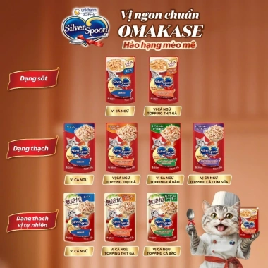Pate cho Mèo Silver Spoon 60g - Thức ăn ướt dạng sốt & thạch, vị cá thật, Bếp Của Cưng, giá ưu đãi 16.800₫