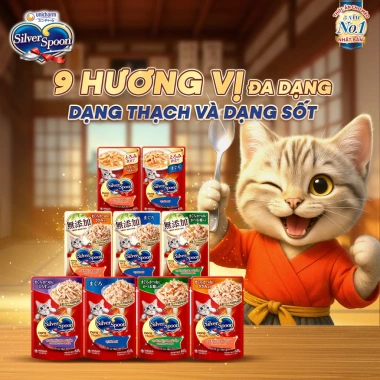 Pate cho Mèo Silver Spoon 60g - Thức ăn ướt dạng sốt & thạch, vị cá thật, Bếp Của Cưng, giá ưu đãi 16.800₫ 9 Pate cho Mèo Silver Spoon 60g - Thức ăn ướt dạng sốt & thạch, vị cá thật, Bếp Của Cưng, giá ưu đãi 16.800₫ 9