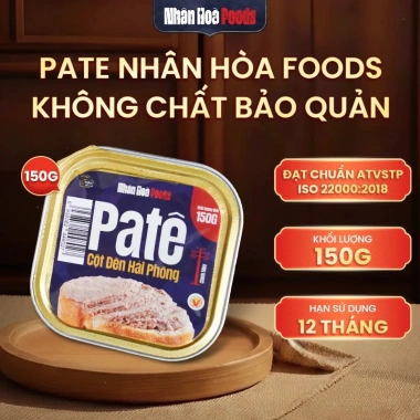 Pate Nhân Hòa Foods 150g không chất bảo quản - Giá 46.000đ, ngon thơm, dinh dưỡng 10