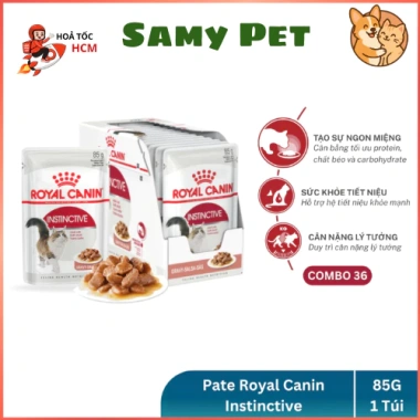 Pate Royal Canin Instinctive 85g cho Mèo Trưởng Thành - Hương Vị Thịt Tươi, Dinh Dưỡng, Giá 48.000đ Giảm 10k