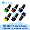 PBS-11B 2PIN 12mm Nút Nhấn Không Khóa Tự Khóa Bật Tắt 3A 150V Đen Xanh Đỏ Vàng Giá Ưu Đãi 47.774₫