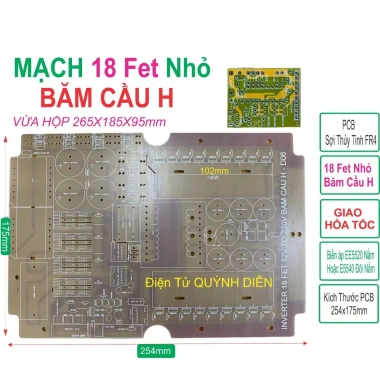PCB 18FET cách ly bám cầu H, bo mạch FR4 sợi thủy tinh - Giá chỉ 120.000₫ (Giảm 26.400) 10 PCB 18FET cách ly bám cầu H, bo mạch FR4 sợi thủy tinh - Giá chỉ 120.000₫ (Giảm 26.400) 10
