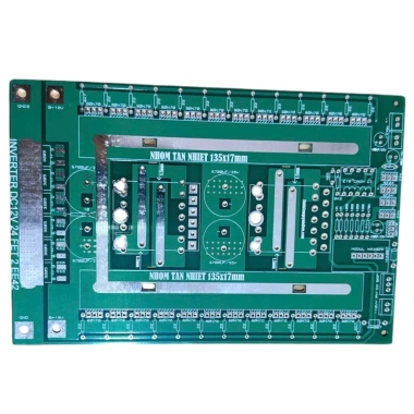 PCB nguồn 24FET nhỏ 2 biến áp EE43 - Inverter 12V DC ra AC, FR4, giá 135.000 VND