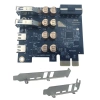 PCIe X1 sang 2 Cổng C+ + 2 USB 3.2 Gen1 5Gbps HUB, nguồn 4Pin, mở rộng thẻ 5