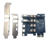 PCIe X1 sang 2 Cổng C+ + 2 USB 3.2 Gen1 5Gbps HUB, nguồn 4Pin, mở rộng thẻ 6