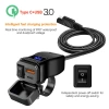 PD QC3.0 60W Sạc Nhanh Xe Máy - Tay Cầm USB Kép 12V, Chống Thấm, Công Tắc Vôn 2