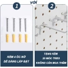 Pegboard Kim loại 150x80cm Kệ treo tường 20 móc - Giá 271.000đ, dụng cụ và đồ phần cứng 4