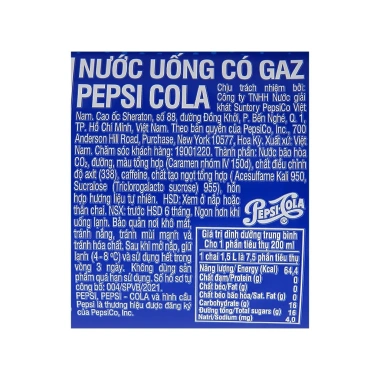 Pepsi Cola 1.500ml - Thùng 12 chai, Lốc 6 chai, Giá ưu đãi 115.000₫ AMMYFOOD 4 Pepsi Cola 1.500ml - Thùng 12 chai, Lốc 6 chai, Giá ưu đãi 115.000₫ AMMYFOOD 4