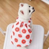 Pet Sling Dress Flower Bud Loại D Khóa – Dây kéo đa mùa, thoáng khí cho chó mèo 7