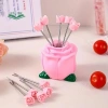 PfultR 10 miếng nĩa trái cây thép không gỉ hình hoa hồng - Dễ dàng hái trái, trang trí nhà, giảm giá 102.740₫ 7