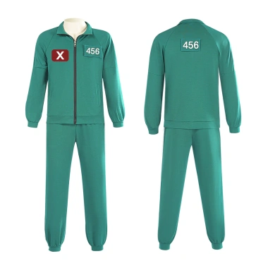 Pg Squid Game 2 cosplay vải đỏ áo liền quần, hoodie xanh lá cây - bộ trang phục sân khấu, giá 399.600 VND 3