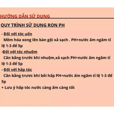 PH Khử Kiềm RON 500ml - Giá 18.3tr, Khử Kiềm Nhuộm, Sấy Uốn, Hấp Tóc, Bảo Vệ Độ Bóng 2