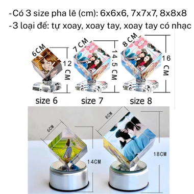 Pha lê lập phương in ảnh - Quà sinh nhật, quà cưới cho người yêu nam nữ, 241.500₫ 4 Pha lê lập phương in ảnh - Quà sinh nhật, quà cưới cho người yêu nam nữ, 241.500₫ 4
