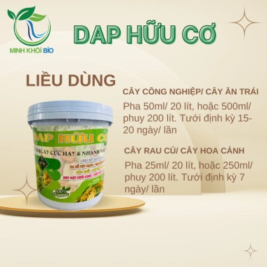 Phân bón DAP Hữu Cơ Minh Khôi - Phục hồi nhanh, rễ mạnh, chồi khỏe - Xô 10kg, Chai 1L - Giá chỉ 111.500₫ 2