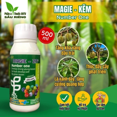 Phân bón lá Magie Kẽm 500ml - Lá xanh dày, tăng đậu trái, kích thích quang hợp mạnh, giá 135.720 VND
