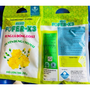 Phân bón lá RVAC Fofer X3 cho cây mai vàng - Rụng lá đồng loạt 200g, giảm 10k (50.000)
