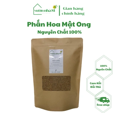 Phấn hoa mật ong nguyên chất Vườn Nhà 81 Không qua xử lý công nghiệp 300‑500gr Giá ưu đãi 112k