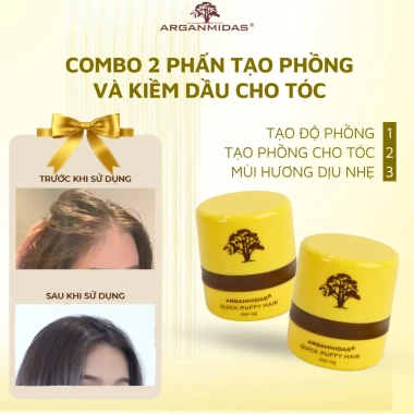 Phấn kiềm dầu Arganmidas tạo phồng chân tóc, gội khô 4g - Tóc bồng bềnh, giảm giá 103.000 VND 2