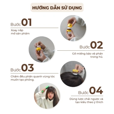Phấn kiềm dầu Arganmidas tạo phồng chân tóc, gội khô 4g - Tóc bồng bềnh, giảm giá 103.000 VND 4