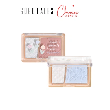 Phấn má hồng 2in1 GOGO TALES GT421 - Tạo khối, nhũ mắt, bắt sáng, giảm còn 64k