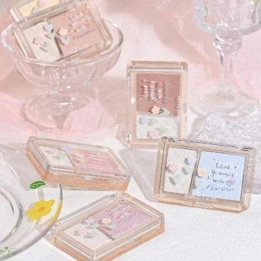 Phấn má hồng 2in1 GOGO TALES GT421 - Tạo khối, nhũ mắt, bắt sáng, giảm còn 64k