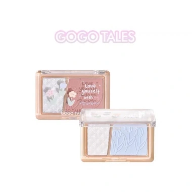 Phấn má hồng 2in1 GOGO TALES GT421 - Tạo khối, nhũ mắt, bắt sáng, giảm còn 64k