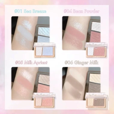 Phấn má hồng 2in1 GOGO TALES GT421 - Tạo khối, nhũ mắt, bắt sáng, giảm còn 64k