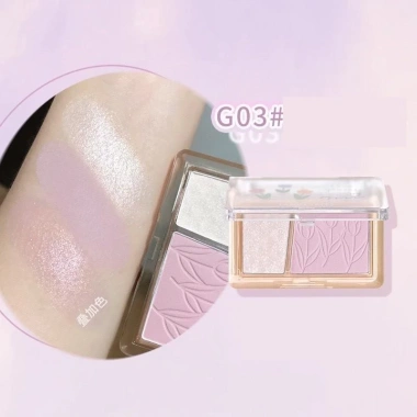 Phấn má hồng 2in1 GOGO TALES GT421 - Tạo khối, nhũ mắt, bắt sáng, giảm còn 64k