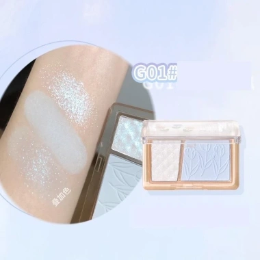 Phấn má hồng 2in1 GOGO TALES GT421 - Tạo khối, nhũ mắt, bắt sáng, giảm còn 64k