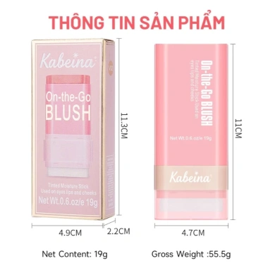 Phấn má hồng 3 IN1 Kabeina chính hãng - 3 màu cam đào, hồng kẹo ngọt, hồng đất, giảm giá chỉ 189.000đ