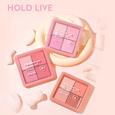 Phấn má hồng 4 ô Hold Live CHANCE ON HL707 - Màu hồng tự nhiên, bám lâu, giá chỉ 125.000đ