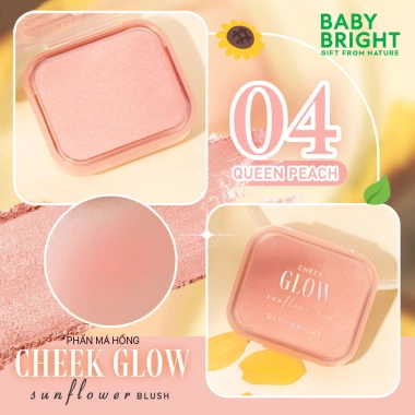 Phấn Má Hồng Baby Bright Cheek Glow Sunflower Blush 5.2g - Mềm Mịn, Ánh Nhũ, Giá 99.000₫