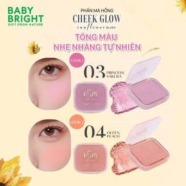 Phấn Má Hồng Baby Bright Cheek Glow Sunflower Blush 5.2g - Mềm Mịn, Ánh Nhũ, Giá 99.000₫ 8 Phấn Má Hồng Baby Bright Cheek Glow Sunflower Blush 5.2g - Mềm Mịn, Ánh Nhũ, Giá 99.000₫ 8