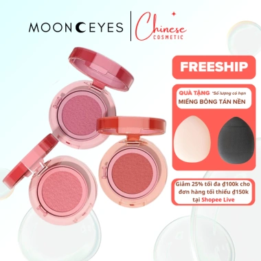 Phấn Má Hồng Kem Moon Eyes – Lâu Trôi, Lên Màu Chuẩn, Tặng Mút, Giá 138k