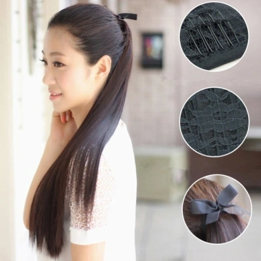 Phần mở rộng tóc giả duỗi thẳng đuôi ngựa nữ - Tăng khối lượng, vẻ tự nhiên, chỉ 39.600 VND