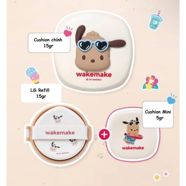 Phấn Nước Cushion Wakenake Fullbox 3 trong 1 Cushion Mini Refill Giá 408.000₫ 2