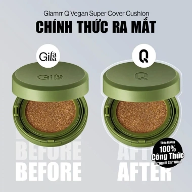 Phấn Nước Kiềm Dầu Vegan Glamrr - Dưỡng ẩm, Căng Bóng, Bền Màu, SPF50+ PA++++, 419k 2 Phấn Nước Kiềm Dầu Vegan Glamrr - Dưỡng ẩm, Căng Bóng, Bền Màu, SPF50+ PA++++, 419k 2