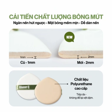 Phấn Nước Kiềm Dầu Vegan Glamrr - Dưỡng ẩm, Căng Bóng, Bền Màu, SPF50+ PA++++, 419k 5 Phấn Nước Kiềm Dầu Vegan Glamrr - Dưỡng ẩm, Căng Bóng, Bền Màu, SPF50+ PA++++, 419k 5
