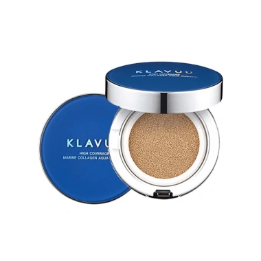 Phấn Nước KLAVUU Blue Pearlsation High Coverage Collagen Aqua Cushion SPF50 PA+++ - Che phủ đẹp, dưỡng da, giá 260k