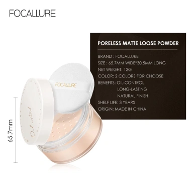 Phấn phủ bột Focallure FA201 kiềm dầu, mượt mà tự nhiên, lâu trôi 12g - 115.000₫ 3