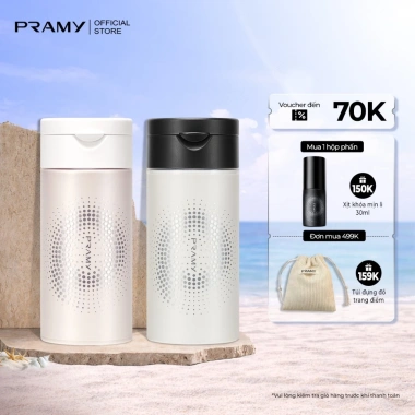 Phấn phủ bột kiềm dầu PRAMY 100g - Dung tích lớn, mềm mịn, mỏng nhẹ, giá ưu đãi 449k