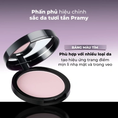 Phấn Phủ Nén PRAMY Sheer Velvet Mist 8G - Hiệu Chỉnh Sắc Da Tươi Tắn Nhung Mịn 3