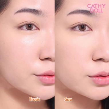 Phấn Phủ Sáng Da Mờ Thâm Cathy Doll Kiềm Dầu Lớp Nền Ráo Mịn Vit C SPF50 PA+++ 12g 6