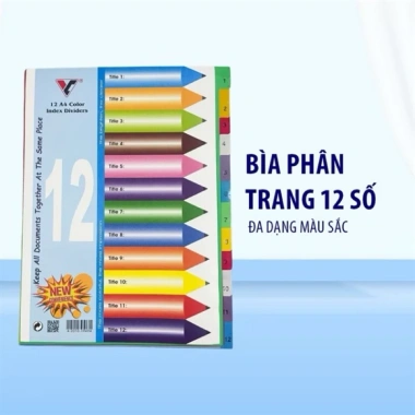 Phân trang nhựa A4 10 số, 12 số, 24 chữ cái, 31 số - Giá ưu đãi 18.000đ 3
